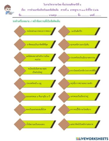 ข้อเท็จจริงข้อคิดเห็น