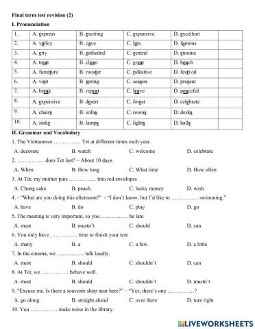 Group 4 - Final test revision (2)