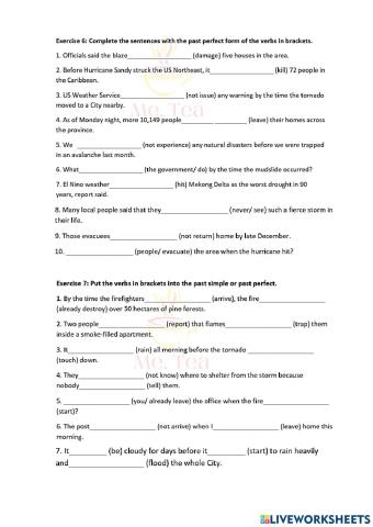 Grade 8 - Tenses - Ex. 6 7 8