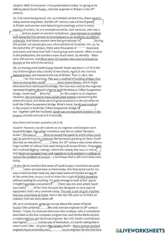 Tr2 t2 p4 - female engineer + gaps