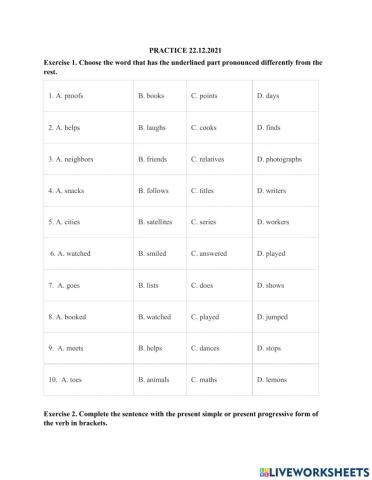 Revision unit 1+6 English grade 6