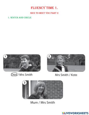 Fluency Time 1 Nice to meet you too p2