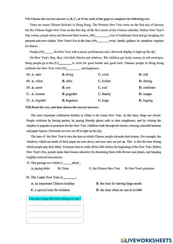 Grade 6 - Unit 6 - Reading