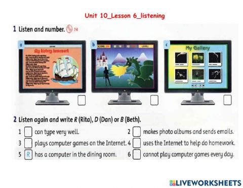 F&f2-Unit 10-Lesson 6: Listening