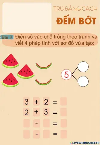 Trừ bằng cách đếm bớt