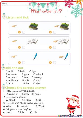 Unit 9 What colour is it? Lesson 1