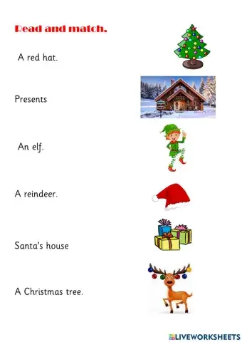 Christmas read and match