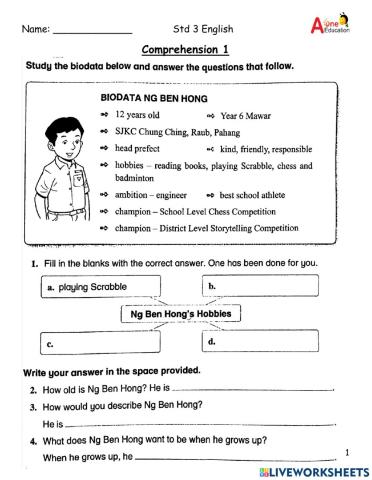 Std 3A & 3B ENG Jan 03 & 04