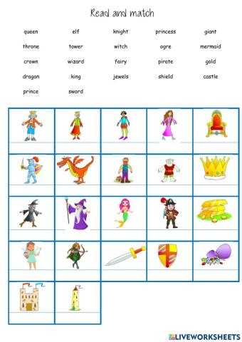 Unit 3 faity tales read and match