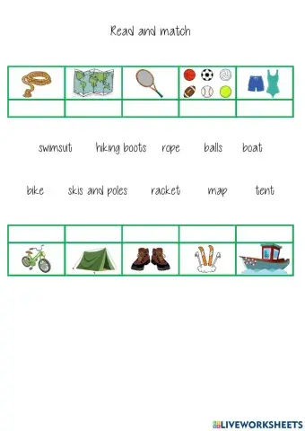 unit 3 read and match extreme sport equipment