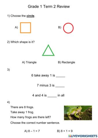 Grade 1 Review