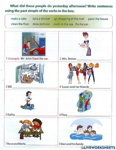 Unit5-past tense sentences-FaFSE grade 5