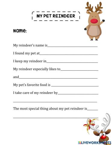 My pet reindeer