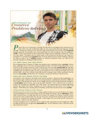 Summit 1. Unit 1. Reading