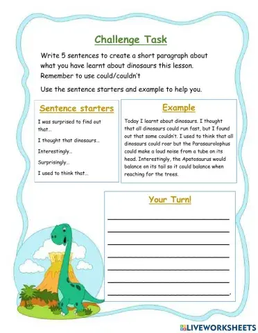 Dinosaurs Could-Couldn't