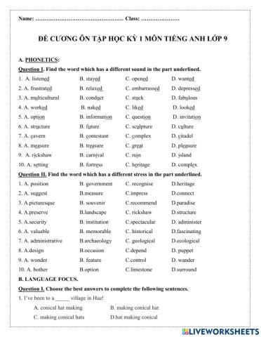 E9- de cuong anh 9- cuoi ki 1