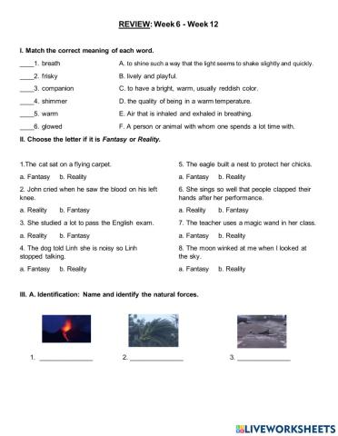 English 4 - review final  term 1 test (w16)