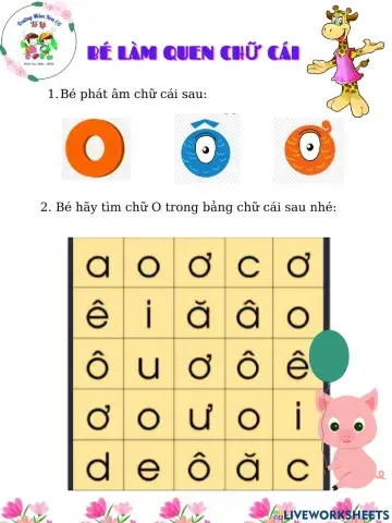 Trò chơi tương tác chữ cái