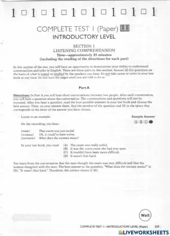 Listening toefl test 1