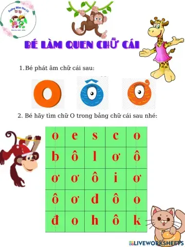 Trò chơi tương tác chữ cái