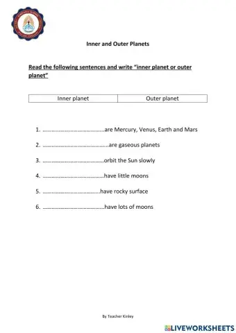 Inner and Outer planet