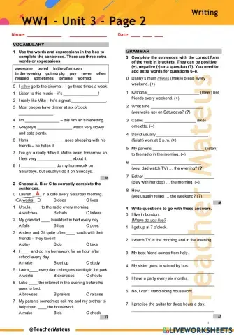 WW1 - Unit 3 - Page 2