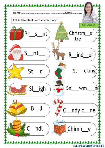 Fill the word Christmas