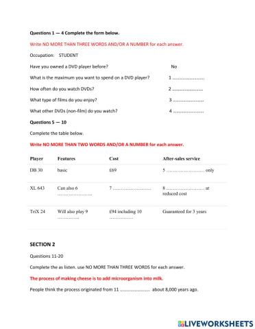 Ielts Listening Mock Test
