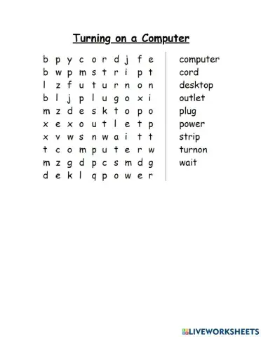 Turning on a computer