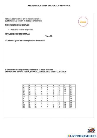 Elaboración de productos artesanales