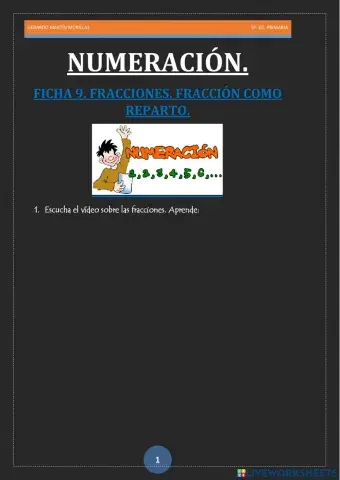 Numeración. Ficha 9.