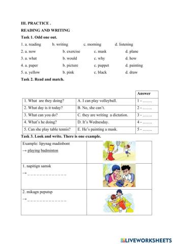 Đề thi thử số 2 môn Anh lớp 4