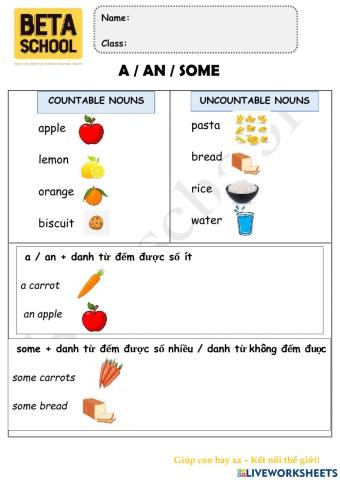 BE3A- a - an - some - topic 11