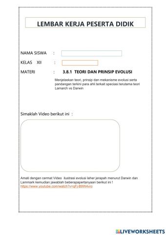 EVOLUSI DARWIN VS LAMARCK