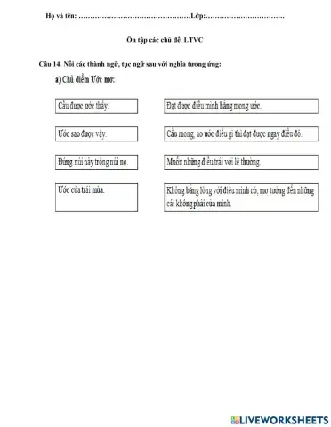 Ôn LTVC theo chủ đề L4 CK1