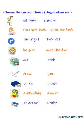 Classroom objects and commands