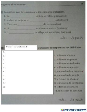 Test grammaire a1