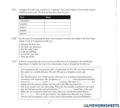 The heart and circulation 2