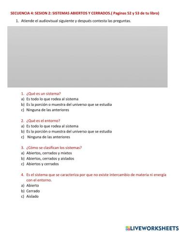 Tipos de sistemas en quimica