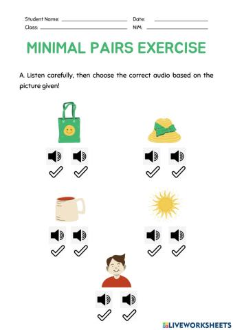 Minimal pairs exercise