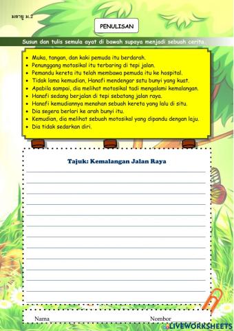 Susun ayat menjadi cerita