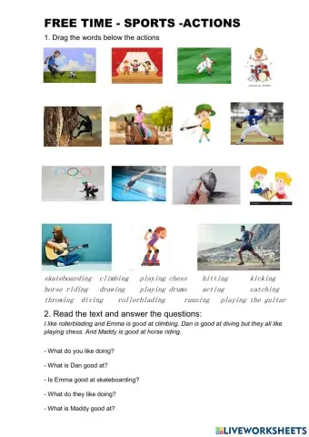 Free time-sports-actions