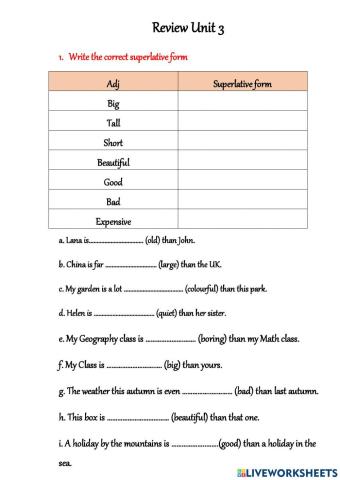 Review Unit 3 Global 3