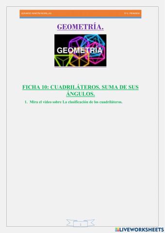 Geometría. Ficha 10.