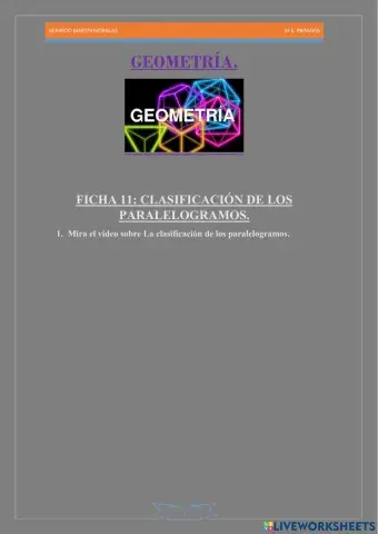 Geometría. Ficha 11.
