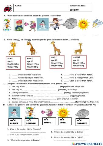 Quiz-13- 6th Grade-2021