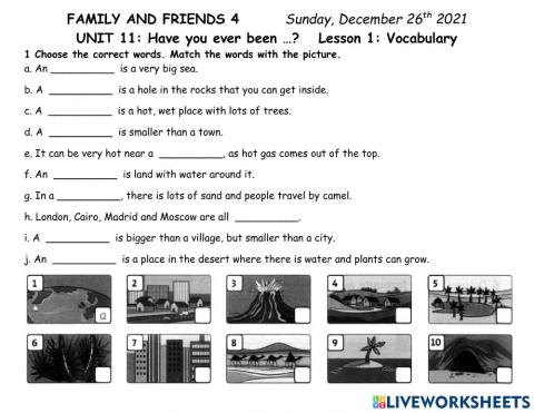 Unit 11-lesson1-Vocabulary