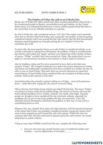 Ietls reading- note completion