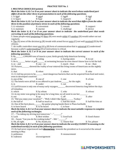 GR9.Practice test 1-2.(Basic)