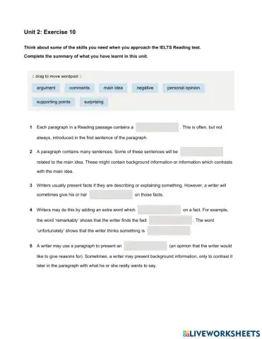 Mindset 2 - Reading - Unit 2 Ex10